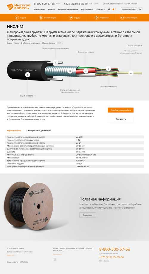 Карточка товара "Интегра Кабель" - DoCode DEV